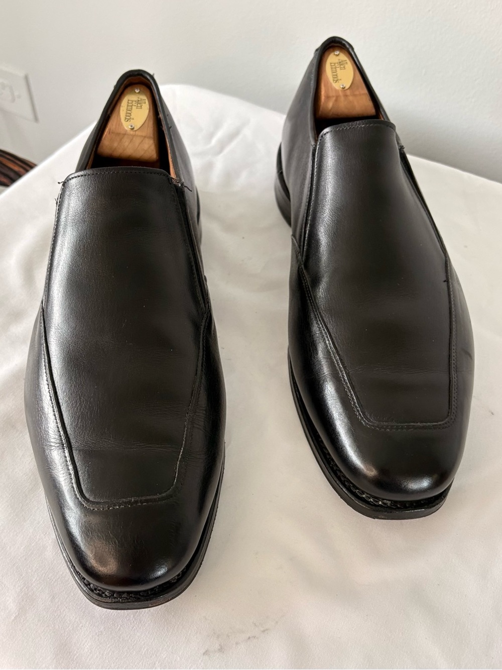 Allen Edmonds Milford Black Leather Bicycle Toe Loafers Mens 13D USA